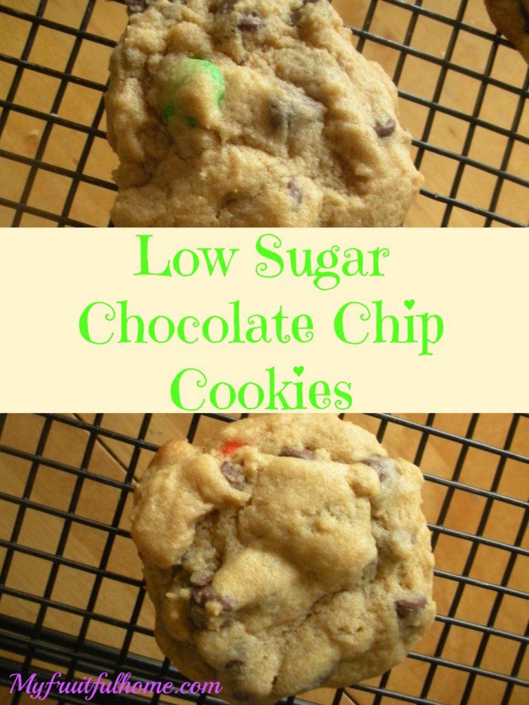 Low sugar chocolate chip cookies