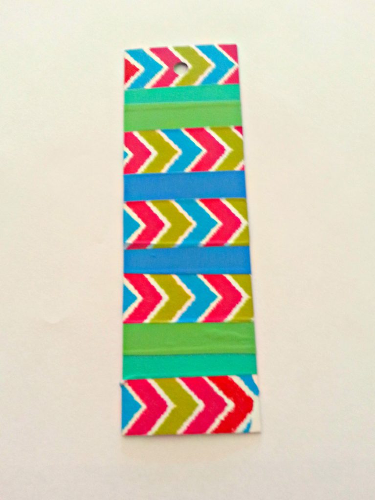homemade washi tape bookmark