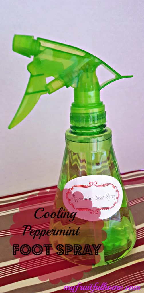 cooling peppermint foot spray